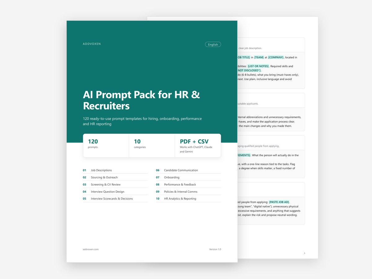 AI Prompt Pack for HR & Recruiters